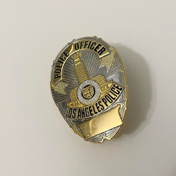 LAPD Los Angeles Police Pin Badge Double Backing Pinback - Picture 3 of 10